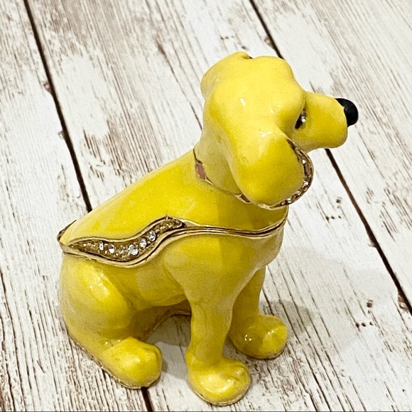Chaka Purebred Yellow Labrador Enamel Teinket - Picture 3 of 14